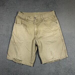 Vintage Y2k Billabong Khaki-colored Denim Shorts Jorts Baggy Mens Size 36 #2059